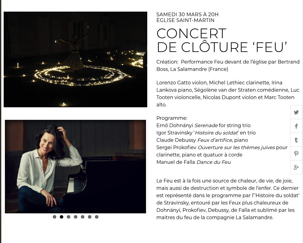 Concert de clôture  « Feu »</i>.